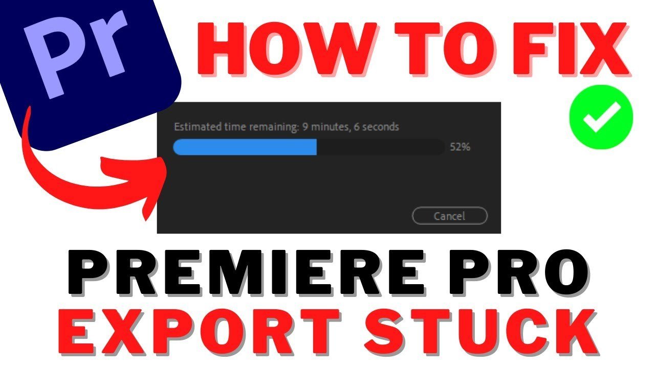 premier gets stuck while exporting video